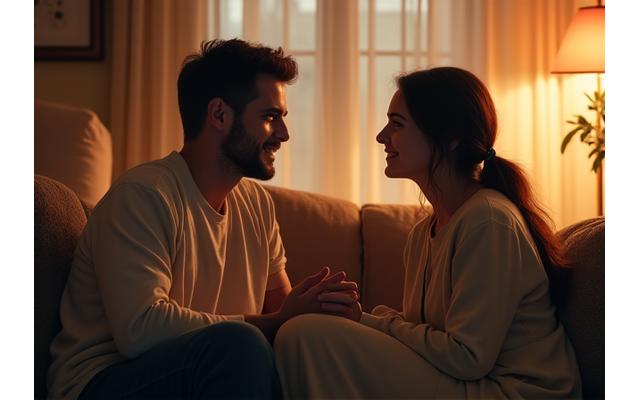 Krystian i Patrycja, uśmiechnięci, trzymający się za ręce, symbolizujący odnowioną więź